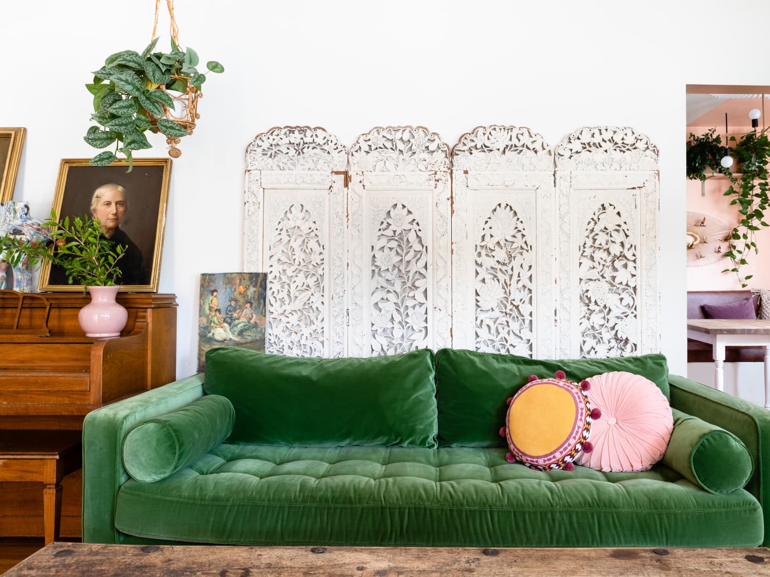 Tapestry discount above couch